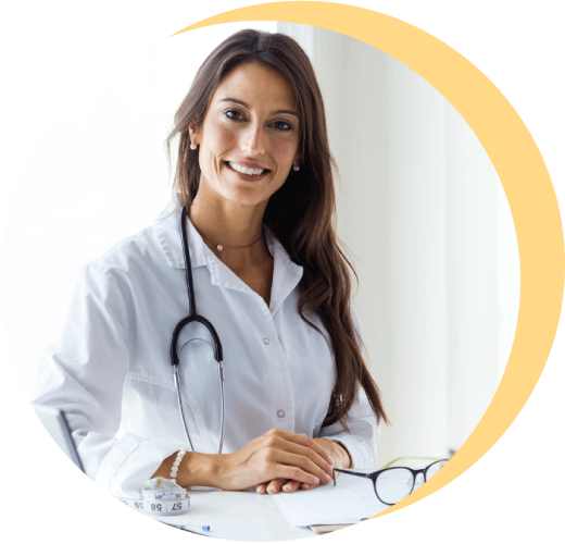 Imagem de uma médica.
